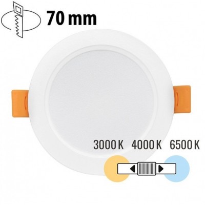 Φωτιστικό LED Στρογγυλό Χωνευτό 5W 230V 500lm IP54 CCT 3000/4000/6500K